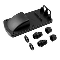 Boîtier ABS étanche IP68 anti-UV avec double entrée de câble à deux trous pour boîte de jonction solaire de toit de camping-car, bateau et caravane