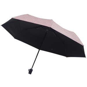 Parapluie compact à trois plis, ouverture manuelle, 21 pouces, noir, revêtement UV, nervures en fibre de verre, impression personnalisée intégrale, vente en gros - Product Image 2