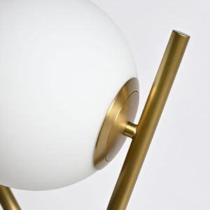 Lampe de sol en laiton Antique pour salon, chambre à coucher, décorative, teinture à la main, boule de verre - Product Image 6