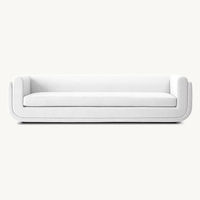 Sofá de tela mate OEM/ODM, sofá artesanal de diseño europeo contemporáneo para muebles de sala de estar de lujo