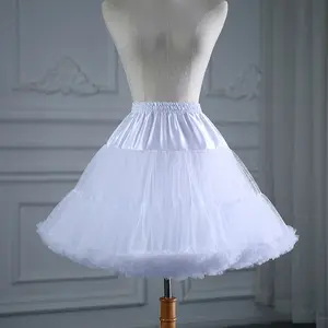 Falda corta de crinoline para mujer, vestido con enagua lolita