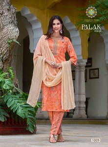 Nueva colección de pantalones Kurtis de 3 piezas con juego Dupatta para ropa regular y de oficina Kurti pakistaní - Product Image 6