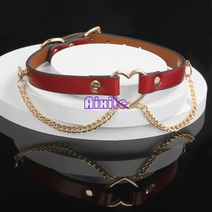 Kit BDSM <span class=keywords><strong>Bondage</strong></span> pour Couple, Kit de Contrainte pour Cosplay, Collier Sexuel en Cuir et Ensemble Laisse pour Jeux SM, Outil de Flirt - Product Image 4