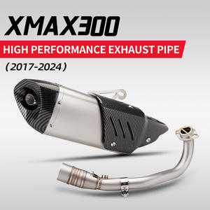 Para <span class=keywords><strong>X</strong></span> <span class=keywords><strong>MAX</strong></span> <span class=keywords><strong>300</strong></span> XMAX300 <span class=keywords><strong>2017</strong></span> - 2024 Sistema completo de tubería de enlace medio compatible con todos los silenciadores de escape de 51mm - Product Image 2