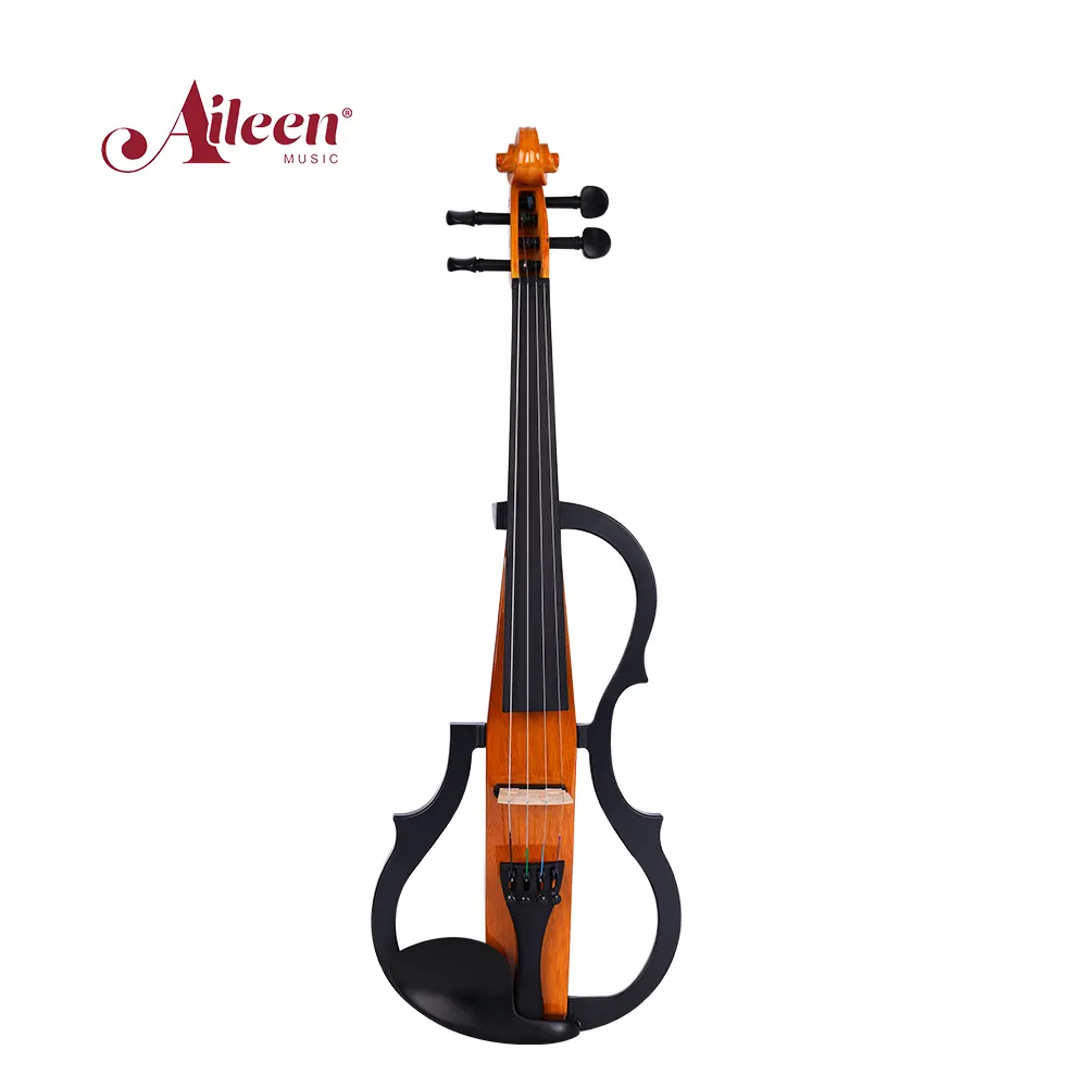 Solid Wood Electric Violin Instrument 4/4 Electric Violin with Headphone Biola Elektrik(VE120P)