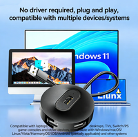 Hub USB 2.0 de 4 Puertos al por Mayor, Divisor de Datos Portátil de Alta Velocidad para Ratón, Teclado, Impresora, Laptop, PC, Extensor USB de Múltiples Puertos