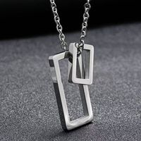 Collier de perles unisexe style hip-hop, chaîne de pull géométrique unique en alliage pour couple, accessoire de mode, cadeau tendance