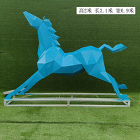 Sculptures de cheval, grande sculpture d'extérieur abstraite en acier inoxydable, vente en gros, 15 cm