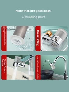 Prolongateur de Robinet de Cuisine Rotatif Universel avec <span class=keywords><strong>Filtre</strong></span> en Coton PP et Dispositif Moussant Universel Anti-éclaboussures - Product Image 6