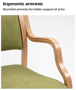 Ahşap deri yemek sandalyeleri yaşlı ve hemşirelik ev için Modern açık ahşap eğlence sandalye - Product Image 5