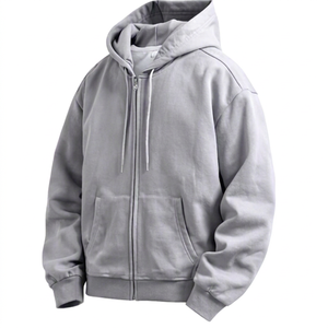Fabricante de Ropa, Sudadera con Capucha Personalizada para Hombre, 420GSM, 100% Algodón, con Cierre, Talla Grande, Unisex, Color Sólido, Estilo Urbano - Product Image 6