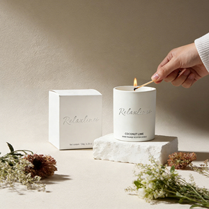Bougie dans un bocal en verre personnalisé Relaxlines, bougies parfumées en cire de soja faites à la main, de différentes tailles et couleurs - Product Image 4