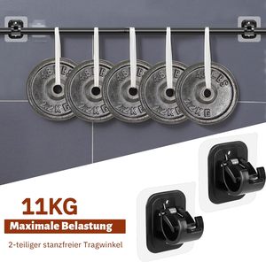 2 ensembles de supports de <span class=keywords><strong>tringle</strong></span> à rideau télescopiques extensibles et réglables avec supports, <span class=keywords><strong>sans</strong></span> perçage, 77-140 cm, noir, fixation murale pour cuisine - Product Image 4