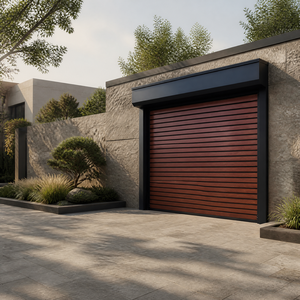 Porte de garage automatique en aluminium, porte rapide spirale turbo résistante au vent pour maison - Product Image 1
