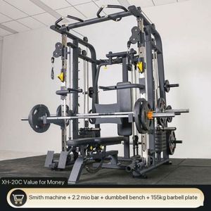 SK Wholesale Station d'entraînement multifonctionnelle complète 3 postes en acier, type Smith Machine, écologique, durable, noire, portable - Product Image 5