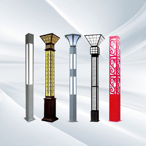Lampadaires LED d'extérieur pour jardin, corps métallique, IP66, blanc neutre 2700K, AC 220V, contrôle par détecteur de mouvement, CRI80, garantie 10 ans - Product Image 1