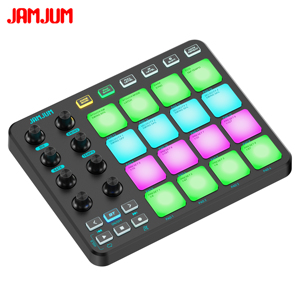 Bộ điều khiển MIDI JAMJUM JP-1, 16 Pad nhịp RGB, 8 núm điều khiển, bộ điều khiển MIDI USB di động dành cho DJ & sản xuất âm nhạc - Product Image 4