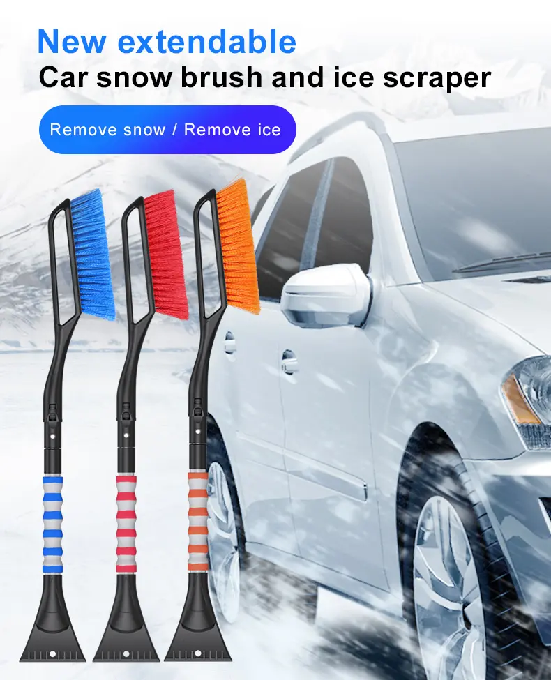 Новинка, недорогой инструмент, съемная многофункциональная лопата для автомобиля, щетка для удаления глазури, снега, мороза, автоматическая щетка для снега со скребком для льда