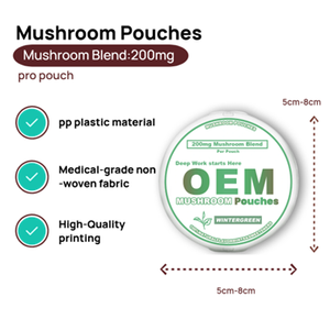 X-Labworks 100% Naturel Boost d'Énergie Crinière de Lion Champignon Sachet Instantané Faible MOQ Extrait Végétal SNUS - Product Image 4