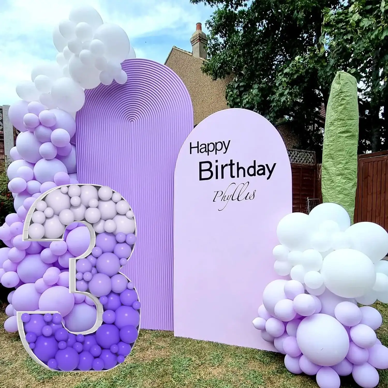 Mosaic Balloons Frame-Large Marquee Light Up Numbers Pre-Cut Thick Frame Foam Cardboard numbers for party decoration  birthday