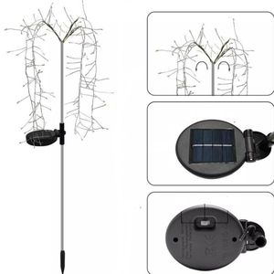 Ngoài Trời Năng Lượng Mặt Trời Pháo Ánh Sáng Bãi Cỏ Không Thấm Nước Nhấp Nháy Chuỗi Ánh Sáng Cho Sân Vườn Patio Giáng Sinh Năm Mới Trang Trí Nội Thất - Product Image 4