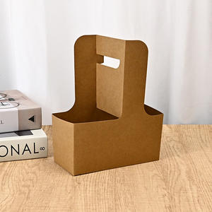 Ins-Stil Heißer Verkauf Blumenbox Becherhalter 2 Kaffeebecher Hochwertiger Kraftpapier-Träger zum Mitnehmen - Product Image 6