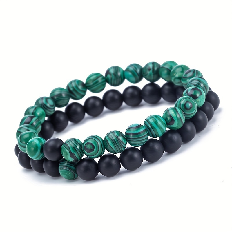Noir mat + malachite