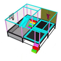 Nouveau parc de trampolines de divertissement pour trampoline combiné mini trampoline commercial pour enfants avec piscine à balles disponible au Gabon