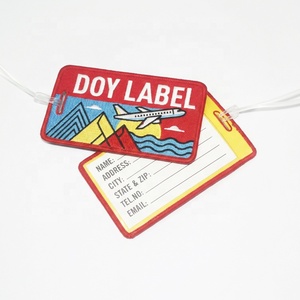 Personalized Embroidered Bag Tags Manufacturer Custom 3D Embroidery Logo Travel Luggage Tags for Suitcase Backpacks