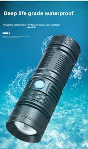 Профессиональный Тактический лазерный фонарик с дальним лучом и 18650 батареей, корпус лампы из алюминиевого сплава - Product Image 5