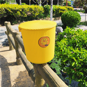 <b>Plastic</b> Bath Bucket <b>Stool</b> 25cm With Lid For Kindergarten Home Bathroom Use Mixed Color - Product Image 4