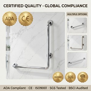 <span class=keywords><strong>Barre</strong></span> d'appui <span class=keywords><strong>de</strong></span> <span class=keywords><strong>douche</strong></span> SUS304 avec manchon coulissant, montée au mur, <span class=keywords><strong>pour</strong></span> personnes âgées et handicapées - Product Image 2