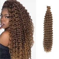 Extensions de cheveux synthétiques à tresser, 22 pouces, ondulations profondes, pour l'été, en fibre basse température, double trame, pour tresses au crochet