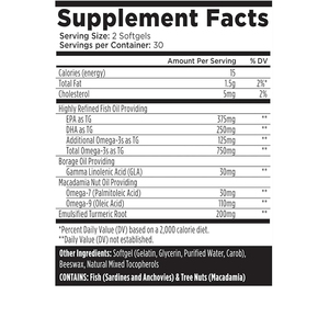 Cápsulas blandas de cúrcuma y aceite de pescado de alta calidad OEM/ODM de marca privada que favorecen la función cerebral y promueven la salud articular - Product Image 5