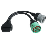 Câble adaptateur 6 broches J1708 / 9 broches J1939 vers 16 broches OBD2 OBDII, accessoires pour camions lourds, outil de réparation de câbles de camion
