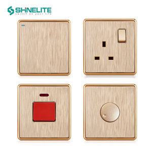 Enchufe <span class=keywords><strong>de</strong></span> Pared con Interruptor Eléctrico Estándar Británico <span class=keywords><strong>de</strong></span> 13A, Panel Cepillado, <span class=keywords><strong>Certificado</strong></span> CE CB GCC 2026 - Product Image 2