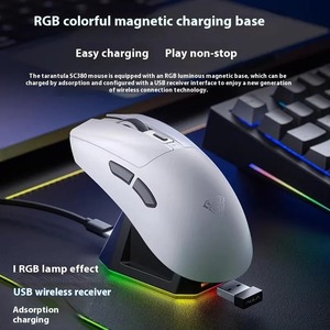 AULA SC380 Ergonomic Custom 12000dpi <b>USB</b> Wireless <b>Mouse</b> RGB Lighting Three Modes Portable Design Magnetic Base - Product Image 4