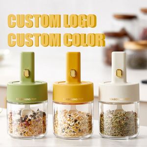 275ml Salt Sugar Pepper Seasoning Containers Cooking Kitchen Glass Seasoning Bottle Glass <b>Spice</b> <b>Jars</b> with Retractable Spoon - Product Image 5