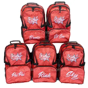 Venta al por mayor personalizado Cheerleader Sparkle Cheer mochila varios colores para Cheer y Dance Bag