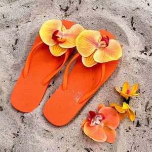 Sandales d'été élégantes à fleurs rayées pour femmes, idéales pour la plage et les voyages, antidérapantes et confortables, chaussures plates avec fleurs - Product Image 4