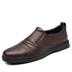 Chaussures décontractées pour hommes en cuir véritable, grandes tailles 38-48, mocassins à enfiler, chaussures plates pour hommes, fabrication artisanale, mocassins de luxe pour homme - Product Image 2