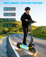 Trottinette électrique EOEOTWO S1 pour adultes, moteur de 1000 W de puissance maximale, pneus de 10 pouces, contrôle par application intelligente et musique Bluetooth