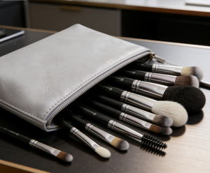 Ensemble de 20 pinceaux de maquillage professionnels OEM, poils de chèvre naturels, manche en bois, <span class=keywords><strong>pinceau</strong></span> estompeur, pour le visage et le blush, lavable, luxe OEM - Product Image 3