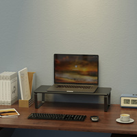 Bureau Design Bois Ordinateur Portable/tablette/Pc Moniteur Riser Stand Ordinateur Bureau Présentoir Avec Support De Téléphone