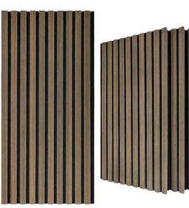 Panneau mural acoustique rainuré LONGDI en feutre, fibre <span class=keywords><strong>de</strong></span> polyester écologique, couleur noire, insonorisation 90 % du bruit, vente chaude en Europe - Product Image 1