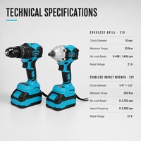 Ensemble perceuse-visseuse sans fil AG54 20V 4Ah, kit d'outils en aluminium sans balais avec mallette rigide, personnalisation OEM prise en charge