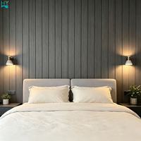 Panel Dinding Dalam Ruangan WPC Tahan Air Murah, Pemasangan Cepat, Harga Pabrik Langsung, Cladding WPC Hitam