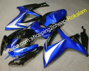 Kit de carénages pour Suzuki GSX-R600 GSX-R750 GSXR600 GSXR750 K6 06 07 600 750 2006 2007 bleu noir carénage de moto