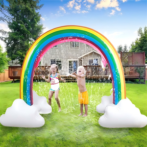 Grande Arche Arc-en-ciel Gonflable en PVC avec Arroseur pour Enfants, Jouet Aquatique d'Extérieur Étanche et Anti-UV - Product Image 1
