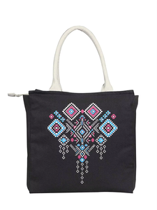 Bolsa de Compras Reutilizable de Algodón con Estampado Personalizado para Mujer, Tamaño Mediano, con Cierre de Cordón, Suministro al por Mayor, Duradera y Sostenible - Product Image 3